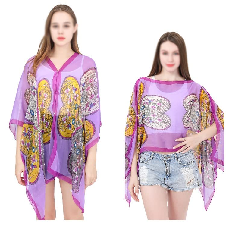 Blusas de protección solar WQHPLMD para un día de playa de moda con cárdigan largo 6