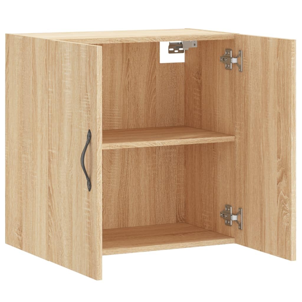 Armoire murale en chêne Sonoma 60 x 31 x 60 cm Armoire suspendue avec espace de rangement et étagère pour salon, chambre à coucher, bureau, couloir, cuisine, salle de bain