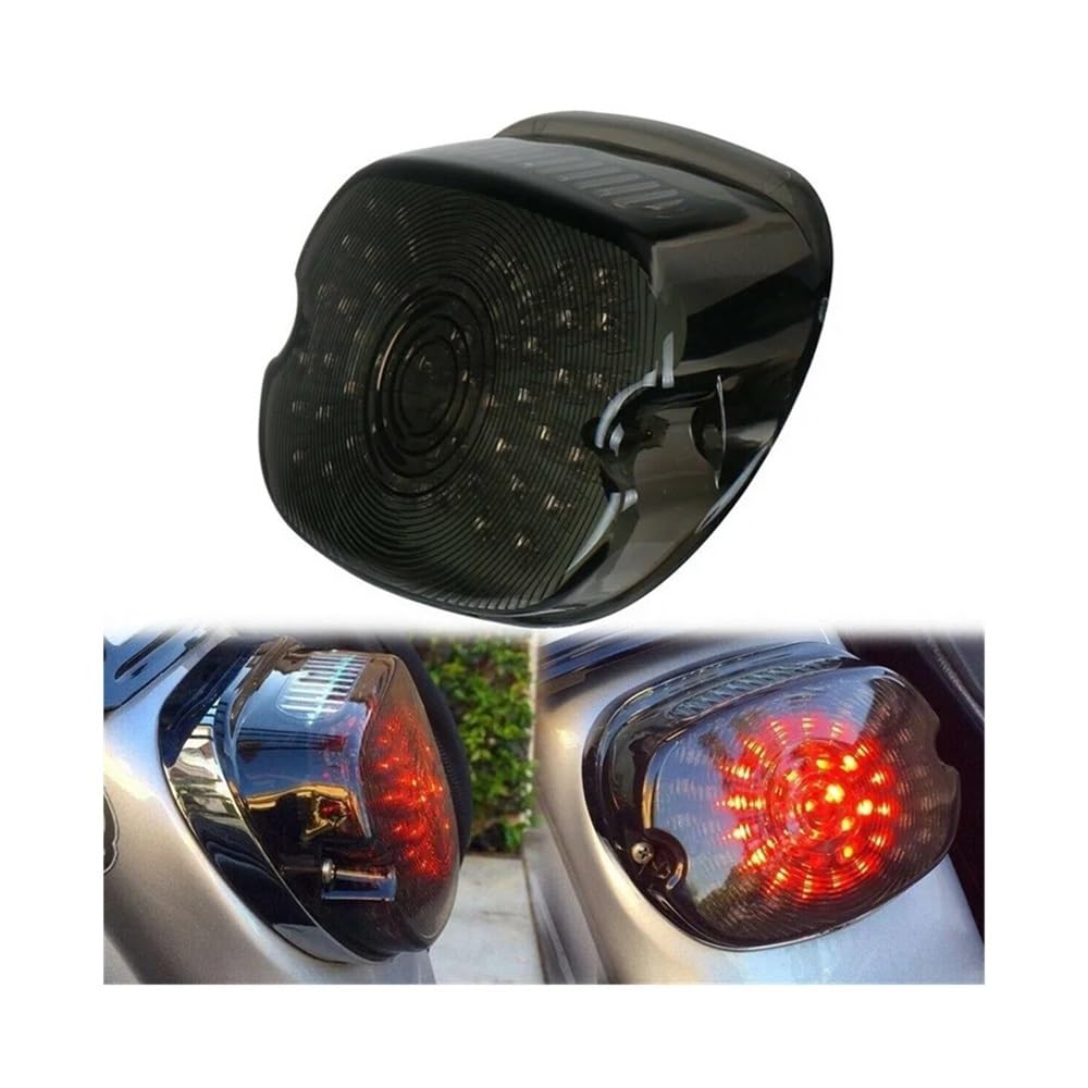 SinSed Moto luce freno stop Lampada freno fanale posteriore a LED per moto 1pc con lente fumé per Har&ley