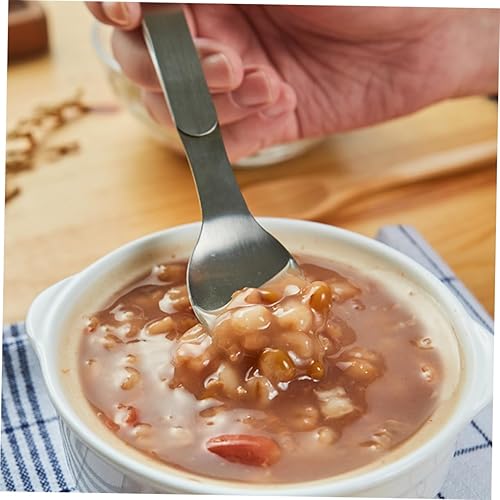 Miniatura 7 de KOMBIUDA Cuchara de prueba de sabor de acero inoxidable cuchara de degustación de metal cucharas de postre de plata pinzas de cocina cucharas de