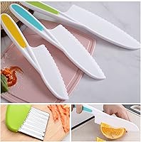 Vista 3 de Juego de 6 cuchillos para niños para cortar, cuchillos para niños, juego de cuchillos de cocina para niños, cuchillo de madera para niños pequeños
