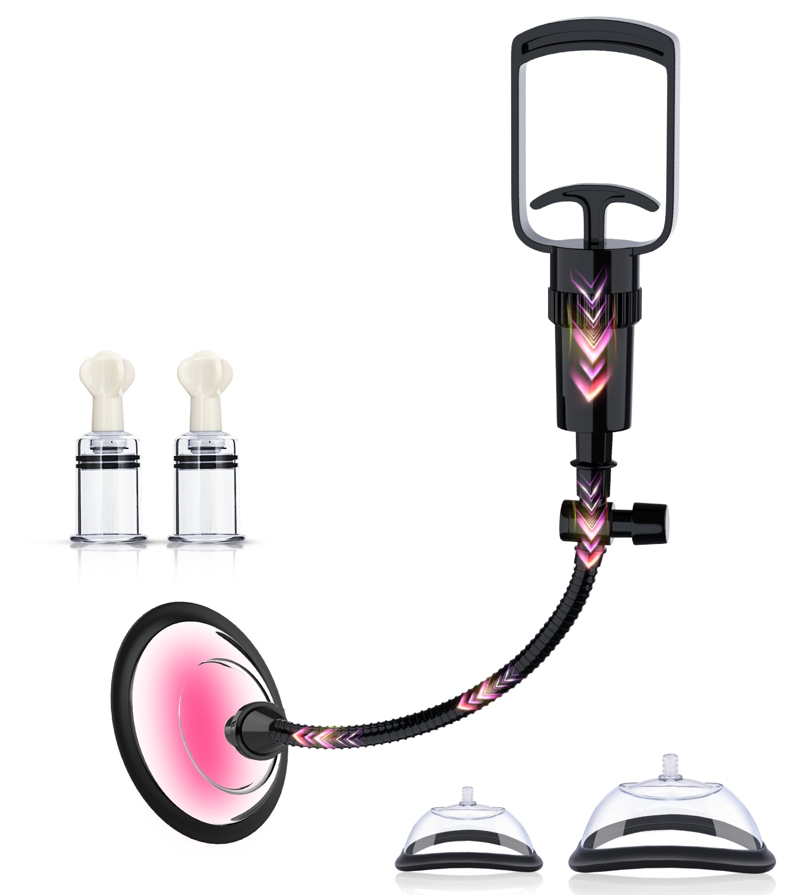 Succhia Clitoride per Donna, Kit Pompa Vulvare con Ventose per Clitoride e Capezzoli - Stimolatore Clitoride, Giocattoli Sessuali Donna con Forte Suzione per Piacere Femminile e di Coppia BDSM