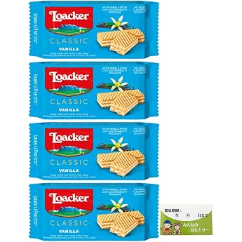 Roaker Classic Vanilla Wafers Mini Series Set of 4 with Special Stickers for Everyones Pantry