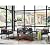 Patiorama 4 Piece Patio Furniture Set, Outdoor Wicker Bistro Set, All-Weather Black PE Rattan Conversation Set w/Coffee Table, Loveseat, Wood-like Armrest, Cushions for Garden Balcony Deck, Dark Grey