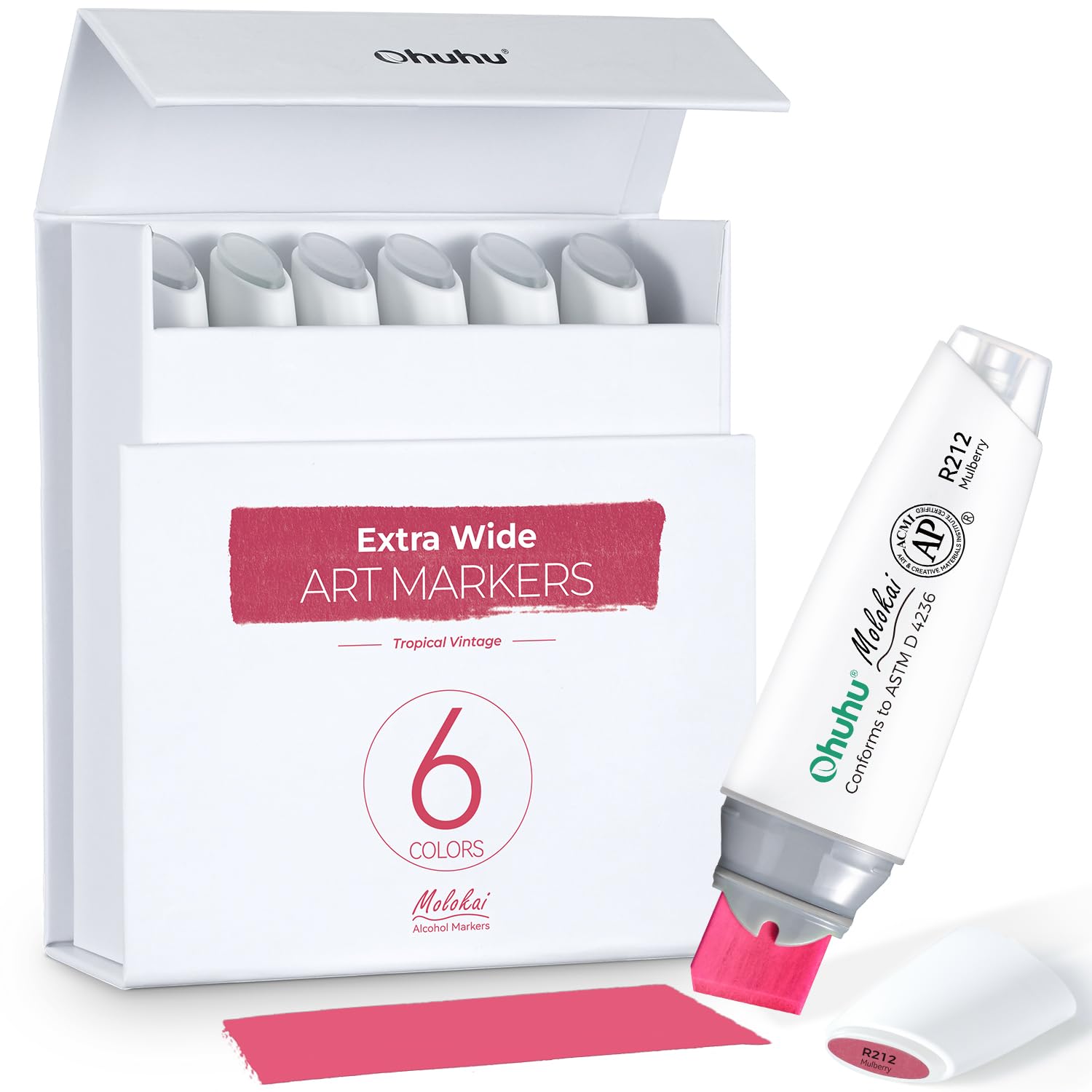 Amazon.com: Ohuhu Alcohol Markers Extra Wide Broad Tip