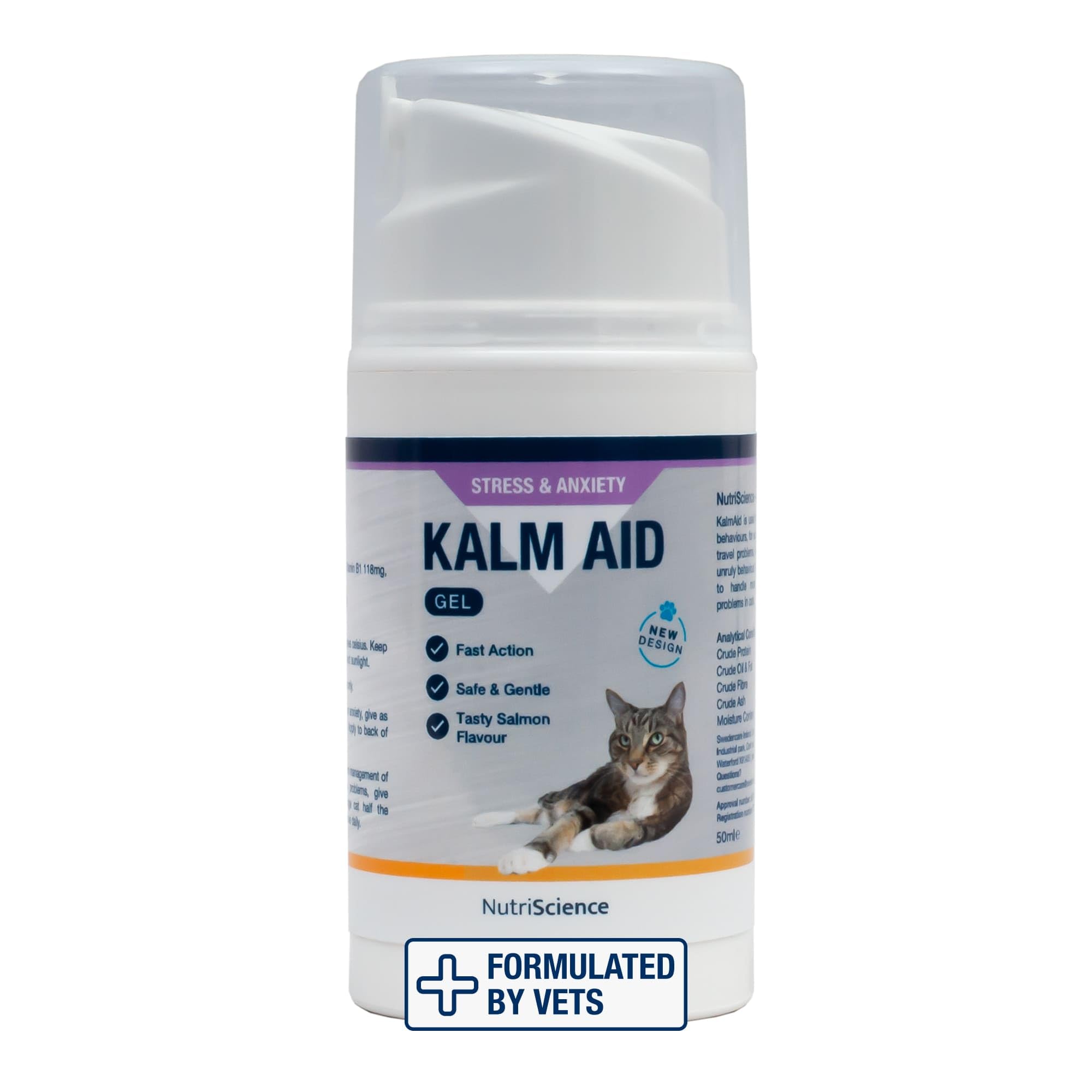Sponsored Ad – KalmAid Cat Gel | Reduce Nervousness, Separation Anxiety & Stress During Travel, Fireworks, or Vet Visits – 50ml Salmon & Caramel Flavour