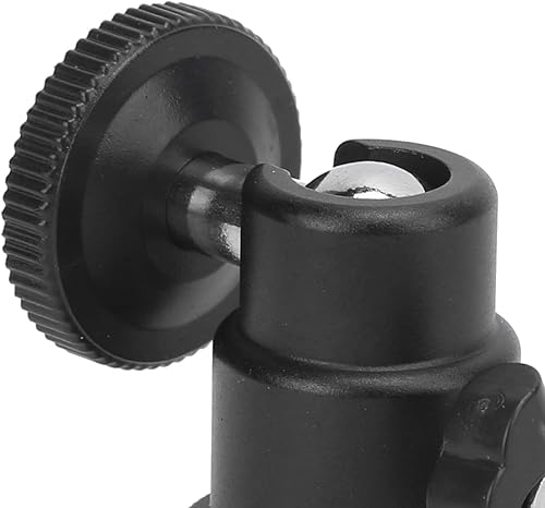 Miniatura 9 de Cabeza de bola de trípode para cámara, mini cabeza de bola de 1/4 pulgadas, rotación de 360°, cabeza de bola de metal portátil con perilla de