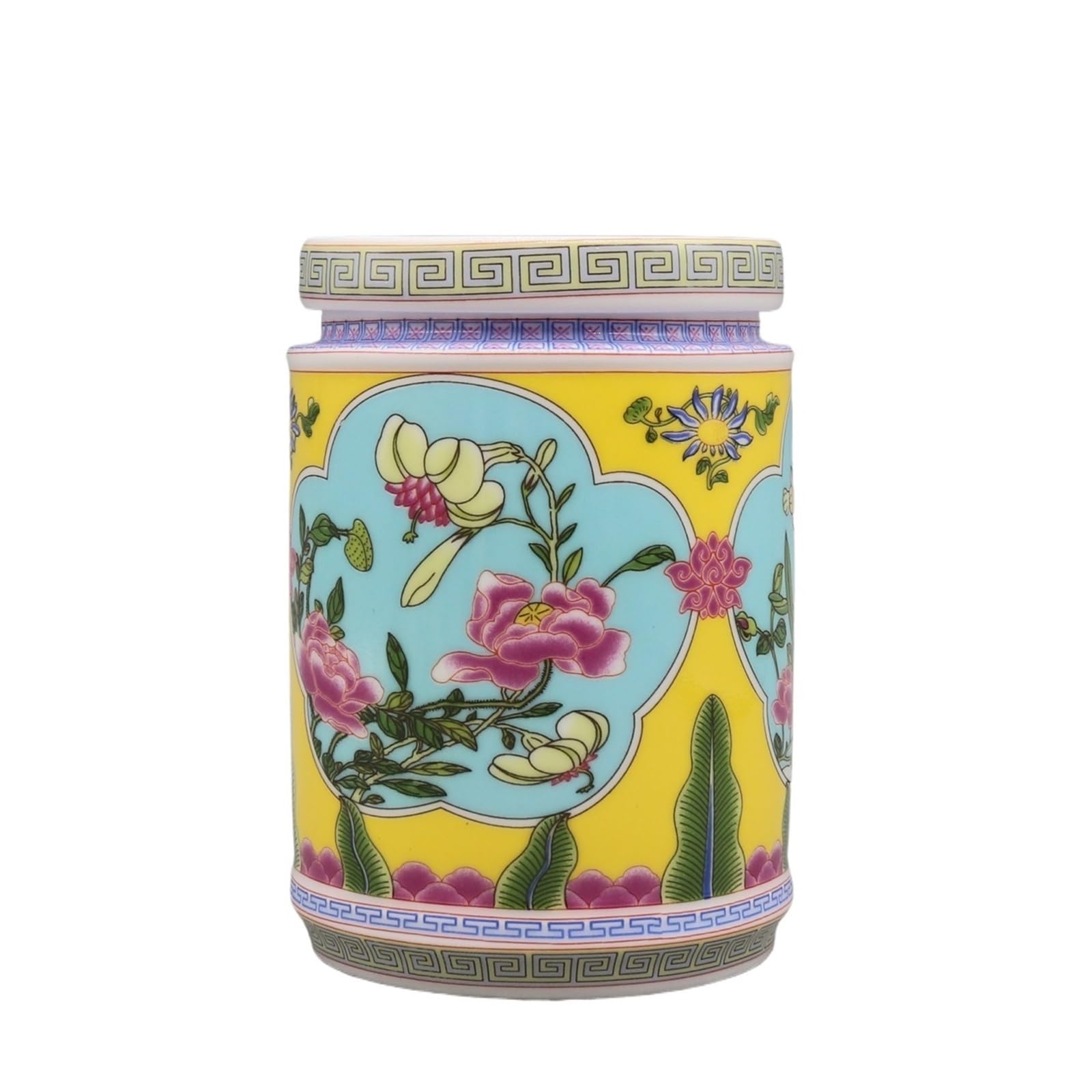 DVMSIEF Ceramics Storage Jar Pot With Paintings, Collectible Ceramics, Canister, Home Decoration