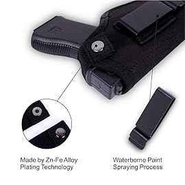 Fonrroni Concealed Carry Holster, Universal Holster, Inside The Waistband Bundle, Holster for Man/Woman Fits Right Hand and Left, Compact Subcompact Handguns, Black