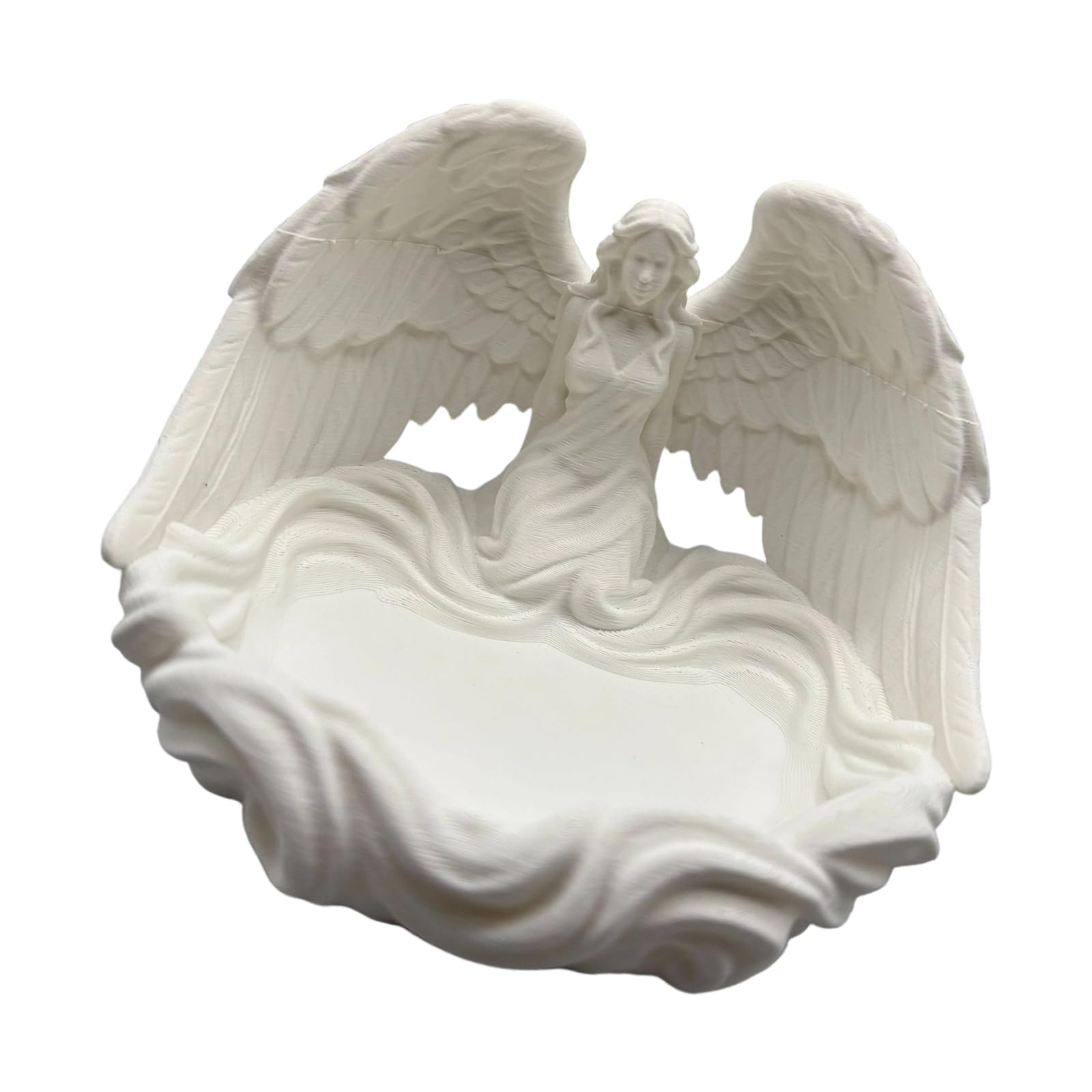 ZBIianxer Delicate Angel Wing Shape Ornamental Tray Decorative Plate Suitable for Showcasing Small Accessories and Keepsakes Jewelry Dishes