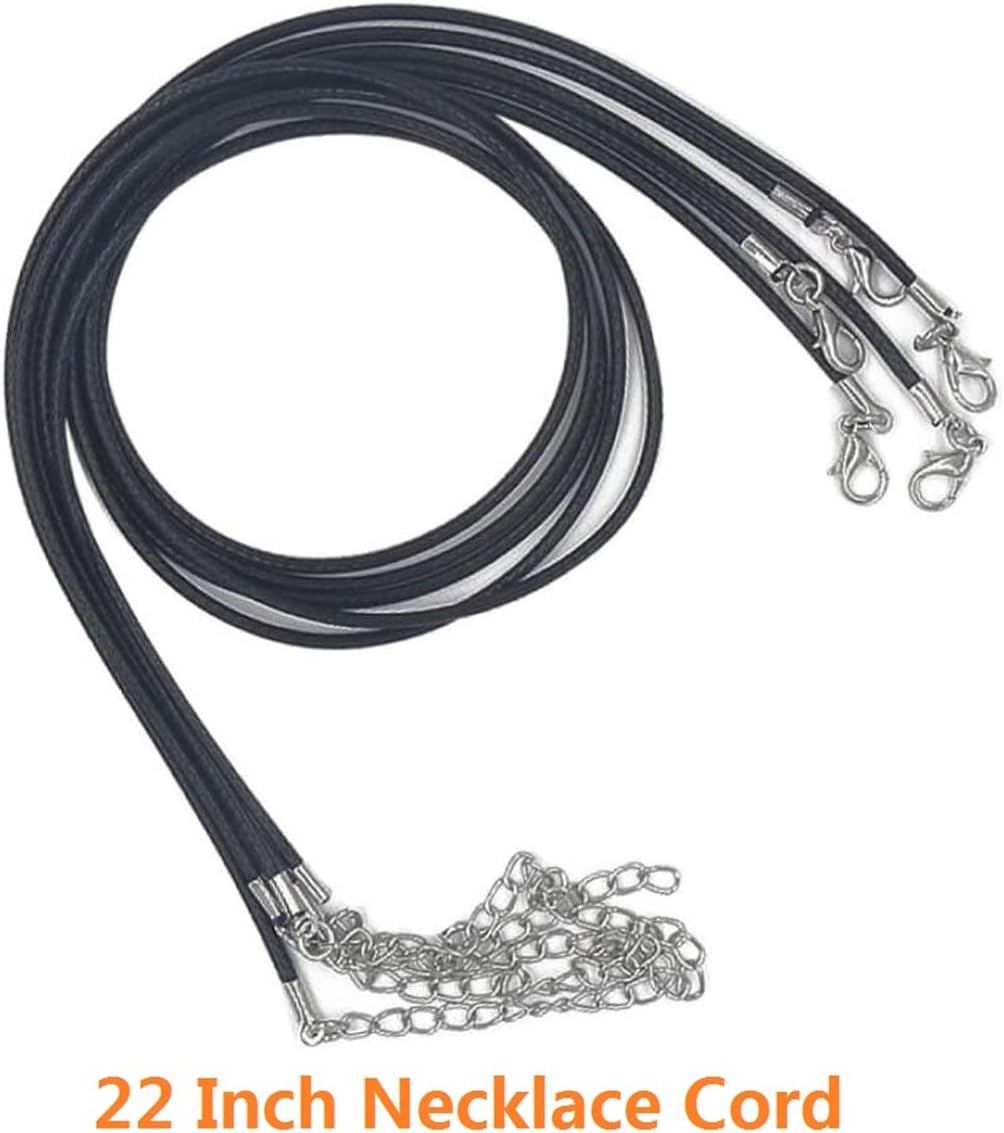 20 Pieces 22 Inches Black Waxed Necklace Cord with Clasp Bulk for Bracelet Necklace and Jewelry Making - Image 3