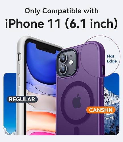 Miniatura 9 de CANSHN Funda protectora transparente diseñada para iPhone 11 protección militar contra caídas no amarilla Funda de PC a prueba de golpes con
