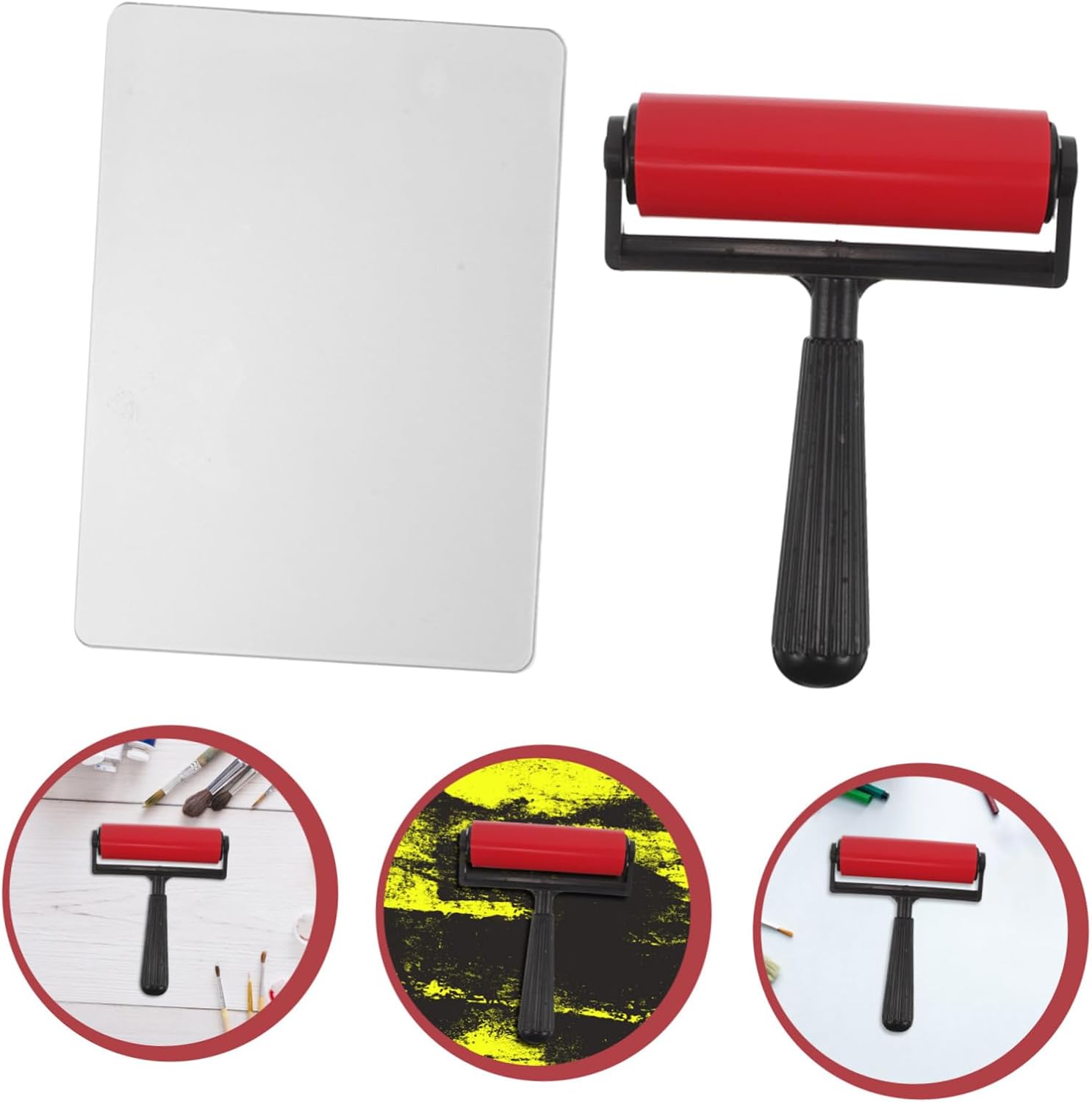 Monoprinting Gel Plate Set with Ink Paint Roller for Printmaking
