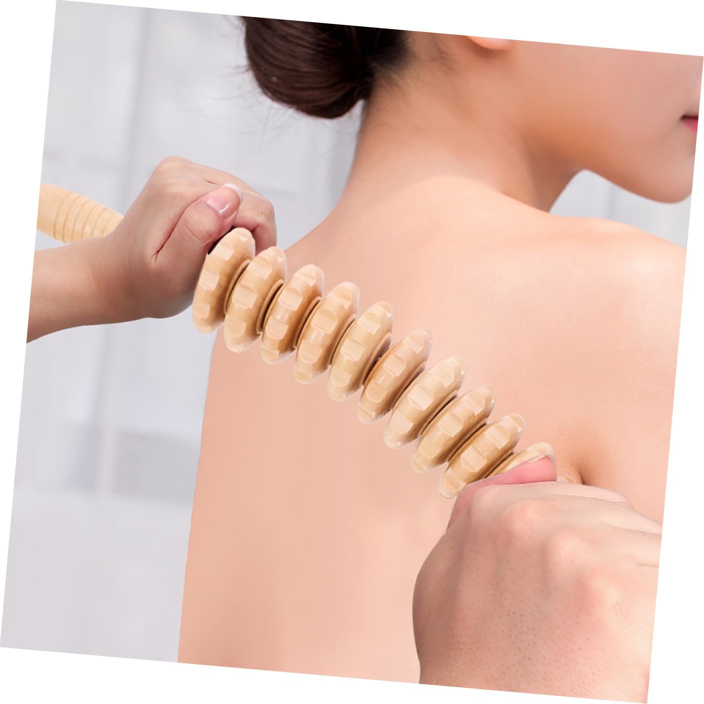 Masajeador Corporal de Madera Rodillo y Gua Sha, Kit de Herramientas y Relajación Muscular en Casa