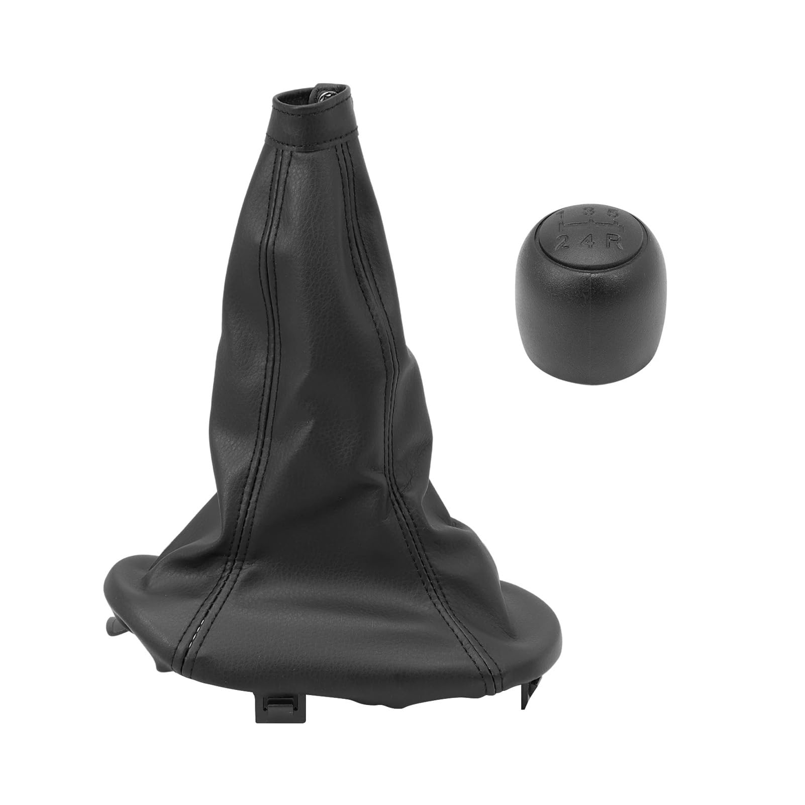 Jeocoai One Color Car Gear Knob Gear Shift Knob And Gaiter Compatible With For Fiat 600 Seicento 1998-2010 With Circlip