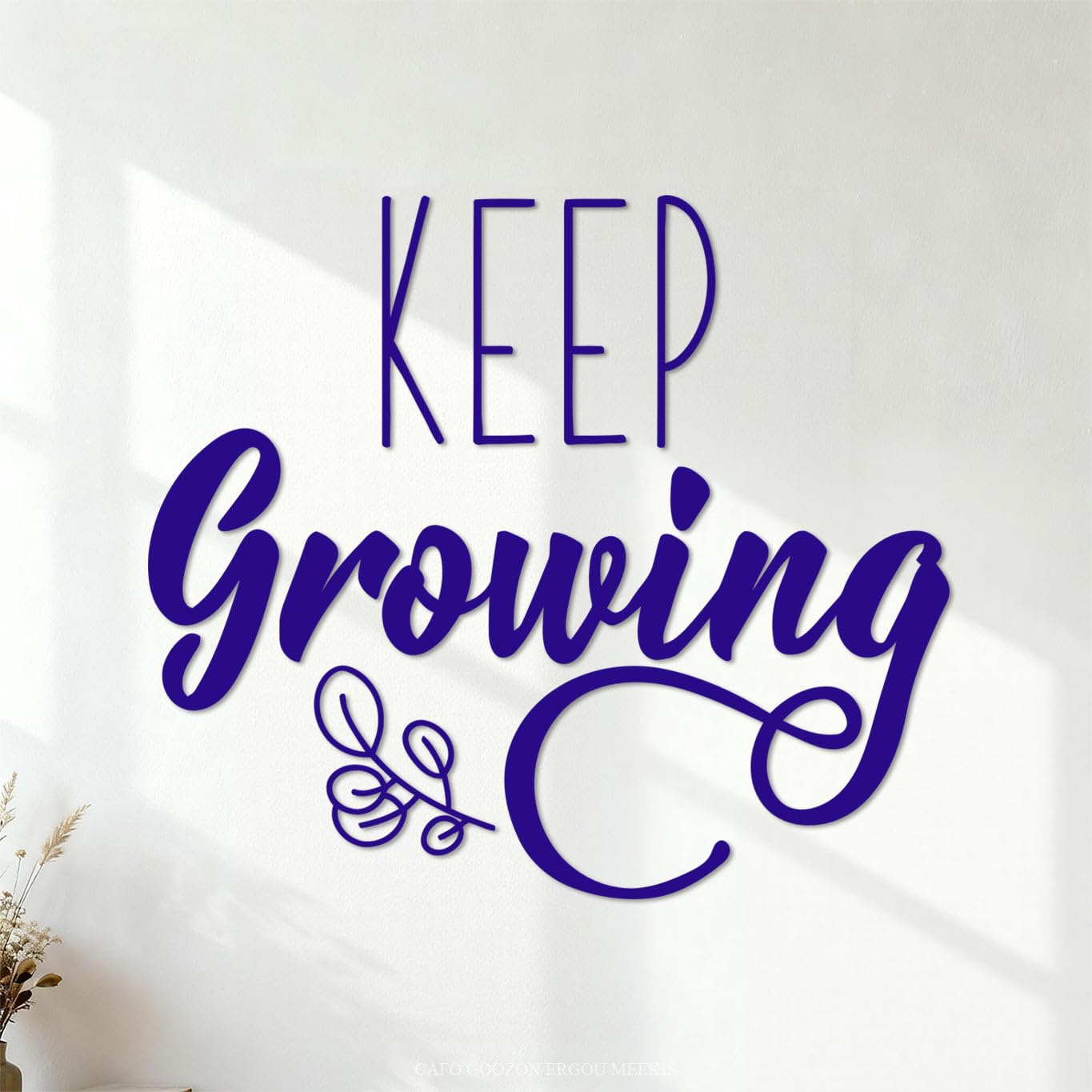 Vinyl Wall Stickers Lettering Keep Growing Words 68x77.4cm Multi Color Selection DarkBlue — image 1