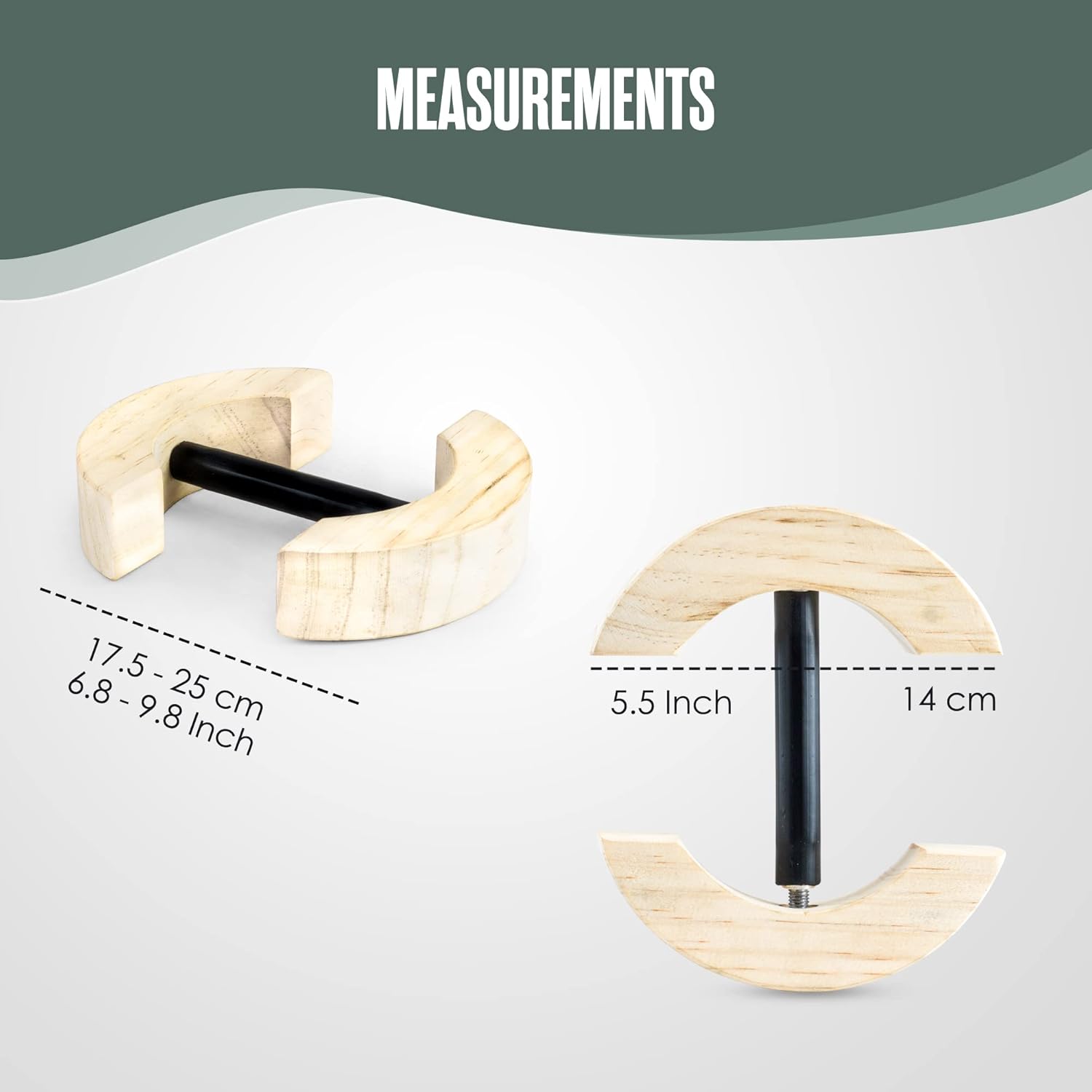 Houseables Hat Stretcher, Fitted Hat Stretcher, Baseball Cap Shaper, Cap Extender, Jack, Sizer, Expander, Resizer, Shaping, Former, Adjustable Wooden Block Spacers for Cowboy, Straw, Fedora, Sombrero - Image 2