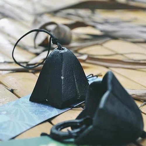 Miniatura 2 de Campanas de viento tradicionales japonesas de la suerte para exteriores, Iwachu - Campana de viento de hierro fundido con bendición del templo,