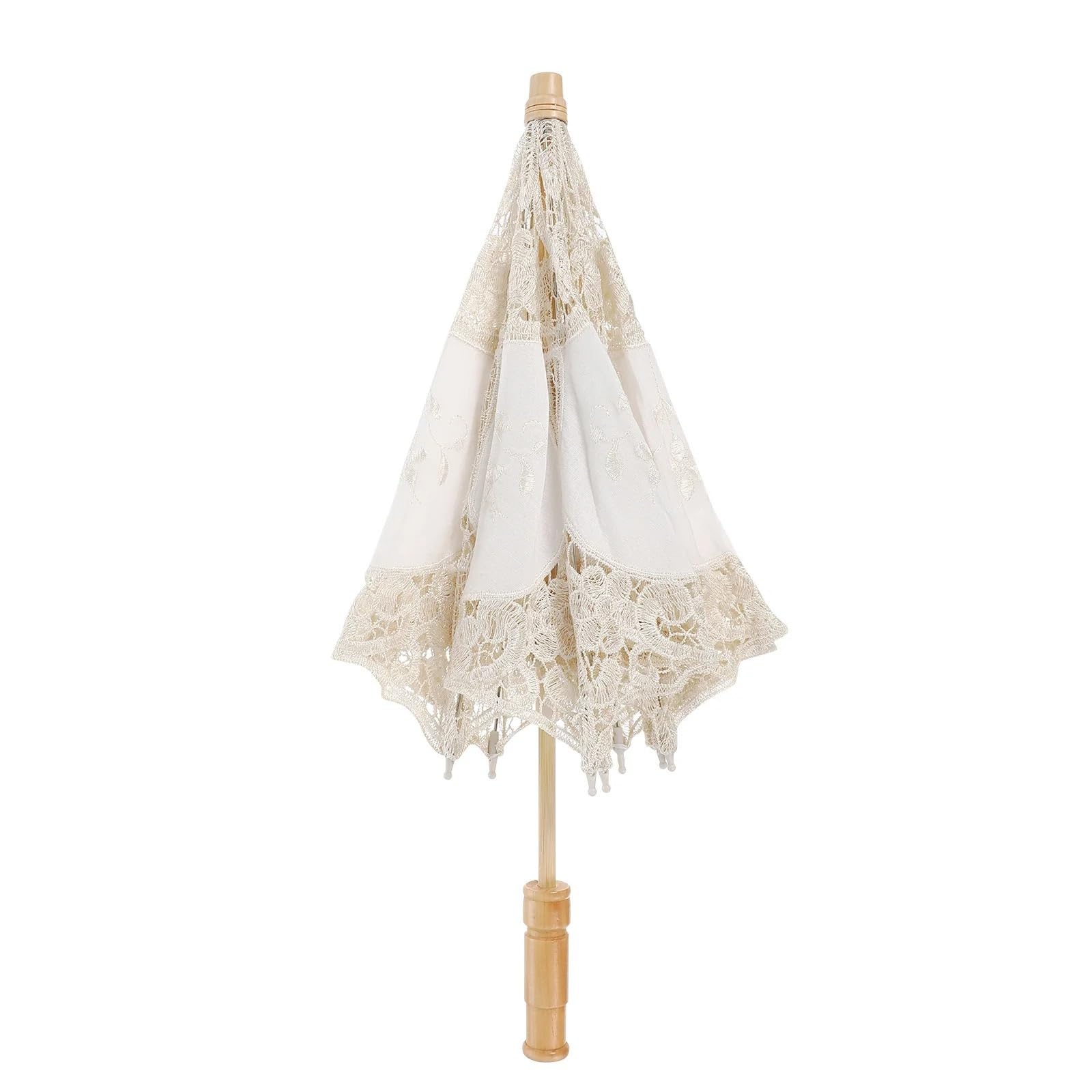 Parapluie de mariée en dentelle beige accessoire de photographie de mariage