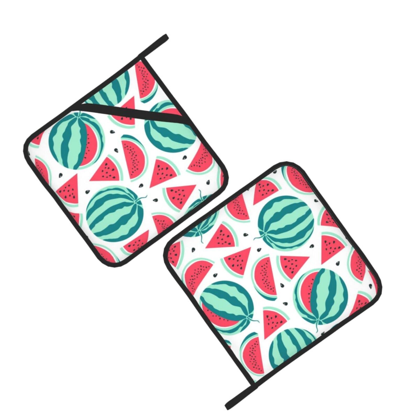 Fruits Watermelon Printed Oven Pot Holders Set of 2 Pcs Heat Resistant Kitchen Microwave Potholders for Cooking Baking Grilling