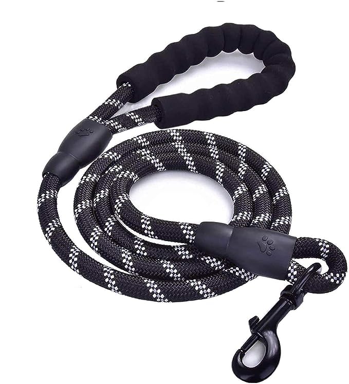 BETTERCLICK Dog Leash 4FT Nylon Rope Cord Training Pet Walking Leashes for Small and Medium Sized Pet Thick 3M Reflective Heavy Duty Rope with Anti-Slip Padded Handle Stylish Rope (Black) (B0CL6Y8DHC) Amazon Price History, Amazon Price Tracker