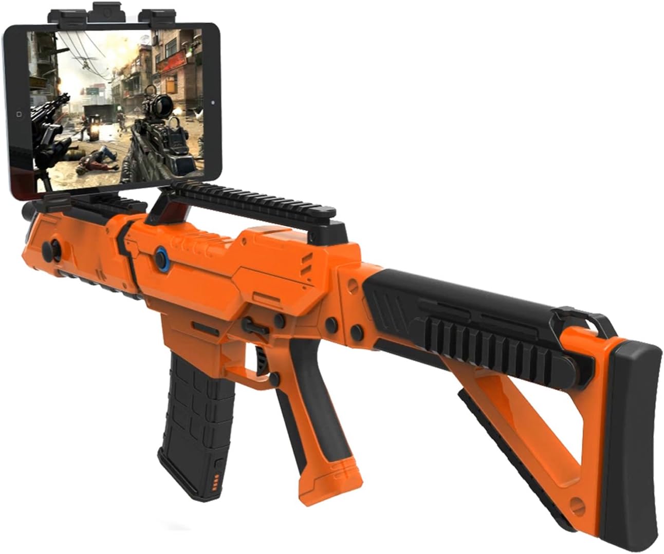 VR Wireless Game Gun for HTC VIVE GamePad Shooting Controller Joystick TPS FPS with Motor Vibration for 4 to 6 inch Smartphone iPhone Samsung Tablet Ipad ISO / Android (Orange)