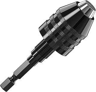 0.3-6.5mm Keyless Drill Chuck Conversion Tool Adapter, Mellbree Drill Chuck Quick Change Converter Screwdriver Driver Adapter with 1/4'' Hex Shank