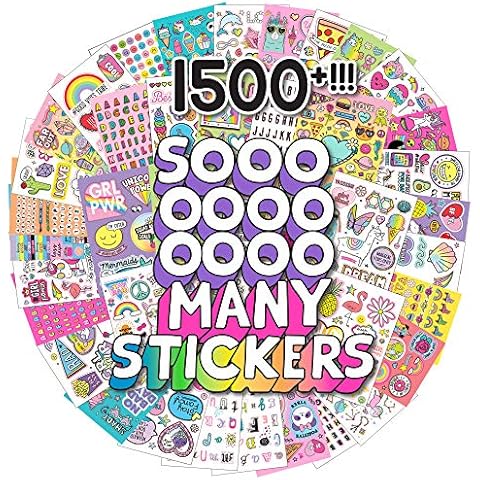 Just My Style® 1500 Sticker Book by Horizon Group USA, Fun Craft Stickers, Cute Gifts for Girls Kids Teens Adults Cover