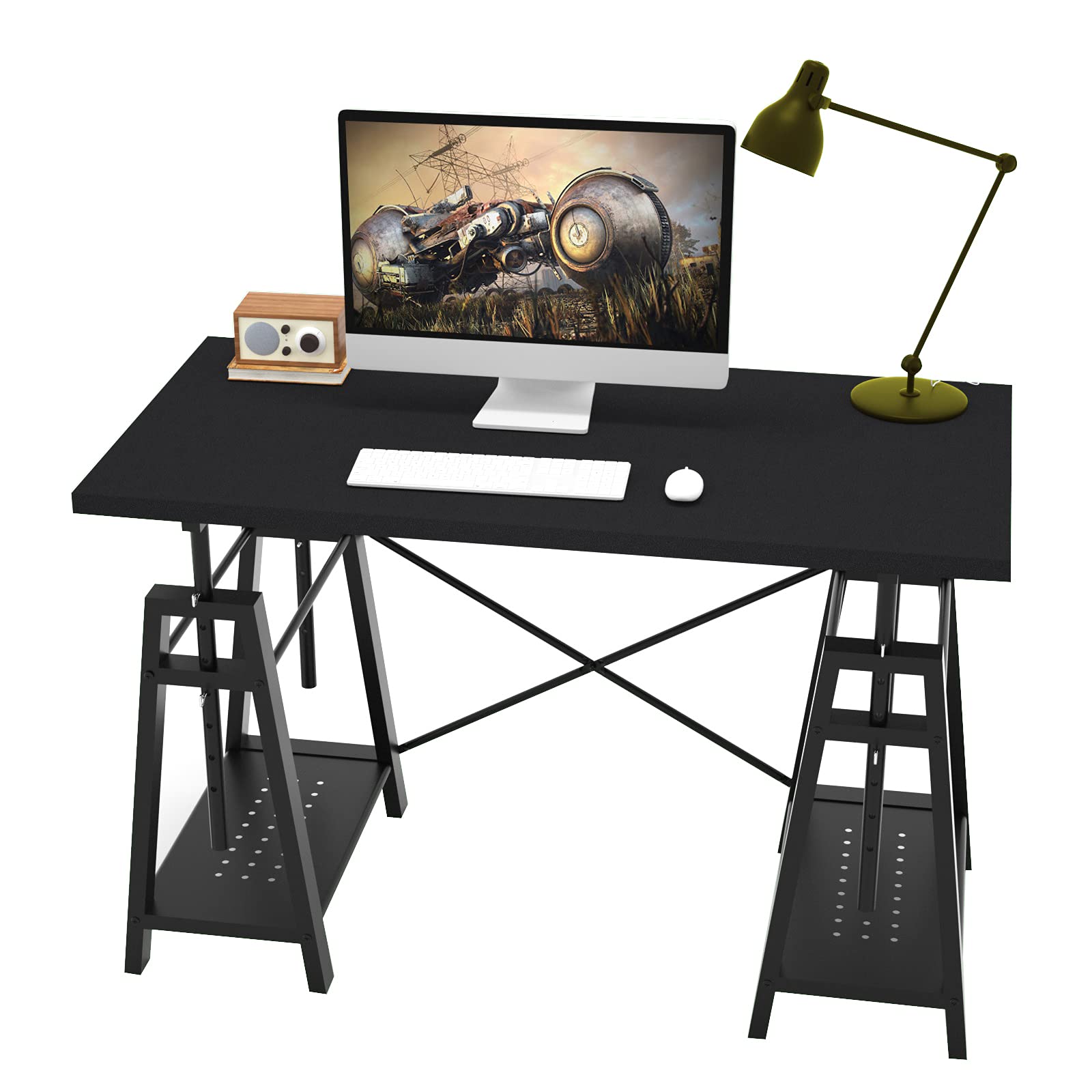 Buy Wooden Lift Top Office Desk, Height Adjustable Stand Up Desk Riser, Sit to Stand Desktop