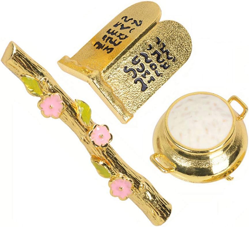 BRTAGG Ark of The Covenant - Contents Metal Material- Aaron Rod/Manna Vessel & Tablets (0.8 inch)