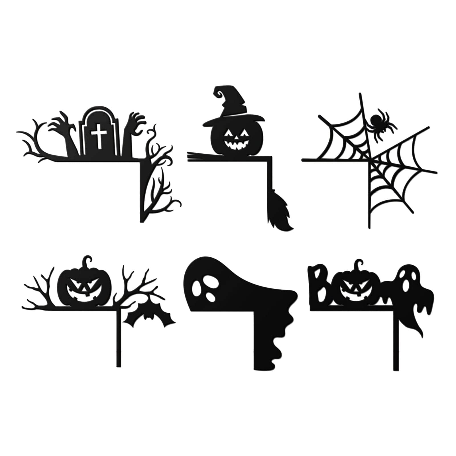 Décoration de cadre de porte d Halloween lot de 6 designs effrayants et terribles
