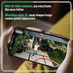 Blink Outdoor 2K+ (newest model) — Wireless smart security camera, 2K video resolution, enhanced audio, two-year battery. Sync Module Core included — 5 camera system (White)