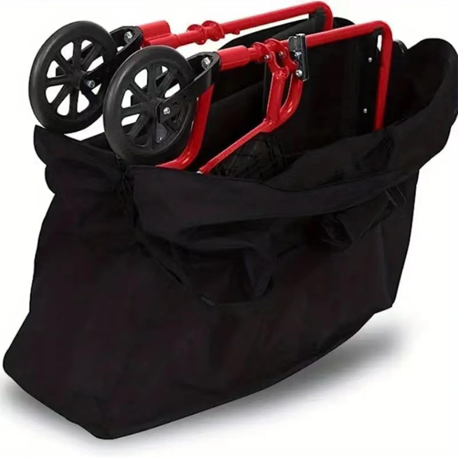 BAHULA Rollator Travel Bag, 600D Wheelchair Bag for Folding Walker Compact Wheelchair, Waterproof Portable Carry Case Cover for Daily Storage Travel,95 * 33 * 76cm