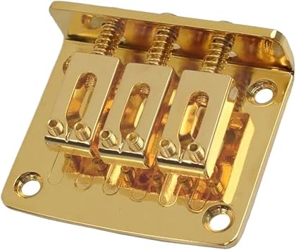 Bridge Tail Plate Set Gold Adjustable Three Strings Suitable for Electric Guitar Professional Guitar Bridge