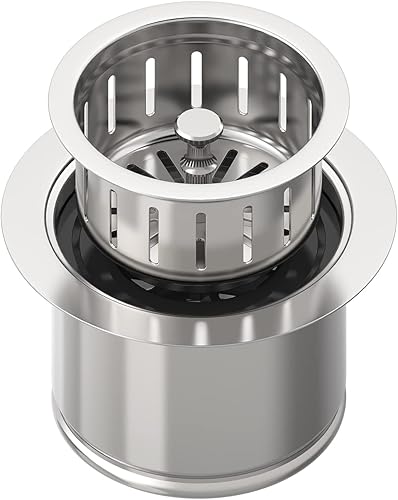 BOTEMY B9179 - Brida de eliminación de basura extendida de acero inoxidable para fregadero estándar de 3-12 pulgadas (brida extendida del fregadero,