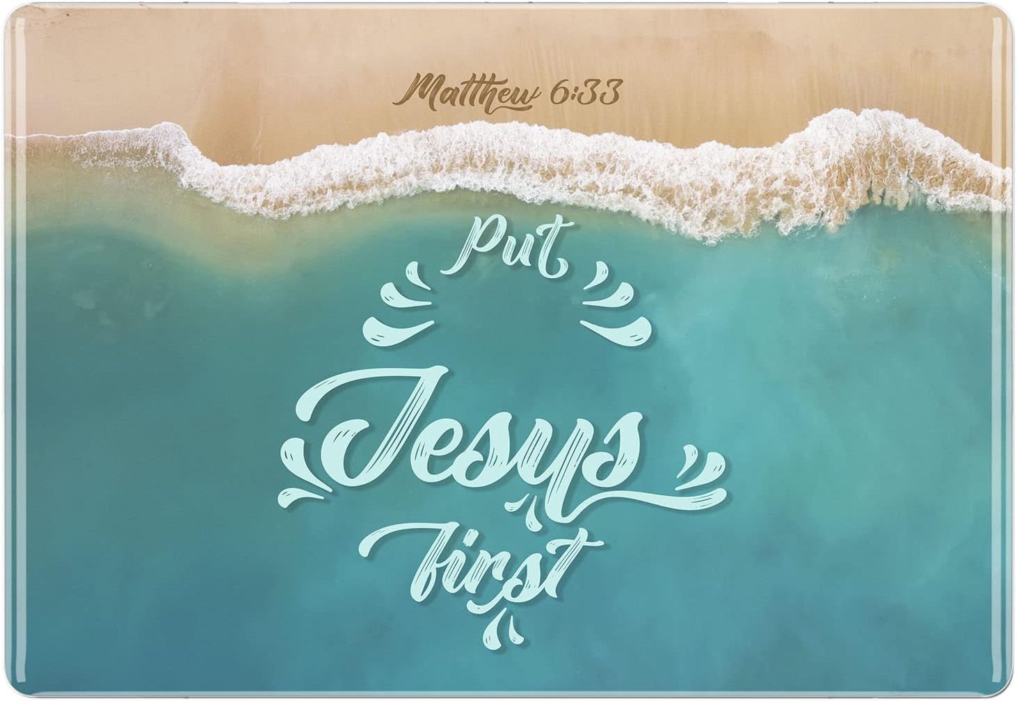Hard Case Compatible with MacBook Air 13 15 inch Pro 16 14 M5 M4 M3 M2 M1 2026 2025 2024 2022 2020 Put Jesus First Matthew 6:33 Touch Bar Ocean Quote Christian Psalm Cover Bible Verse