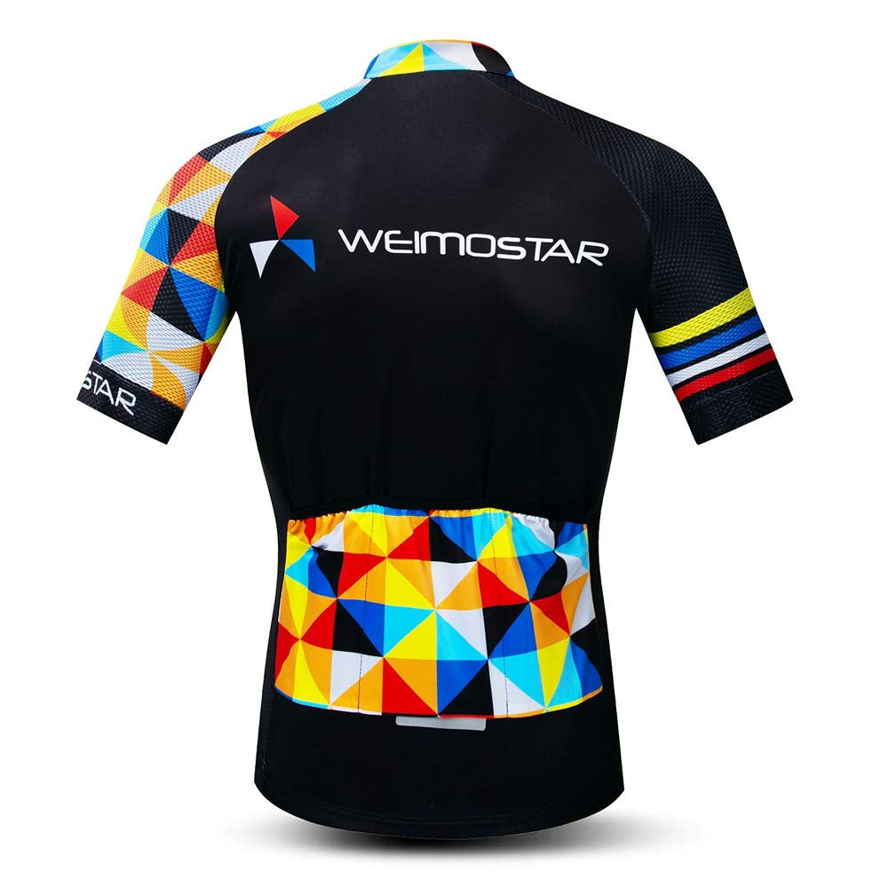 Mens Cycling Jersey Shirt,2020 Short Sleeve Bike Jersey Riding Tops Outdoor MTB Cycling Clothing, Stripe Black, Medium