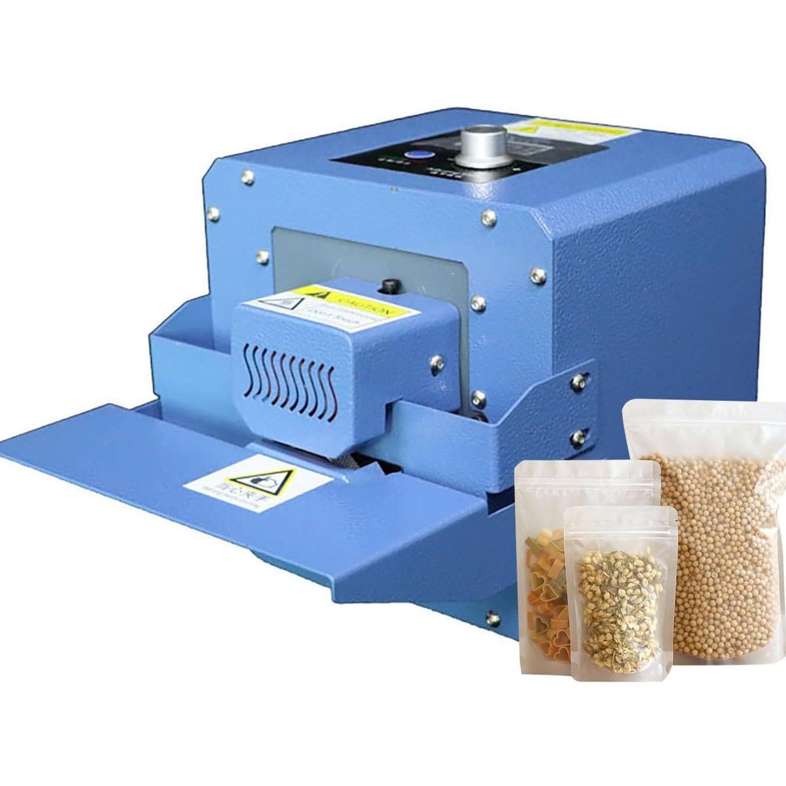 Selladora térmica automática de Bolsas de plástico, envasadora automática de Alimentos, selladora de Banda Continua, Plataforma de elevación de 2 cm, Ideal para sellar Bolsas de pl