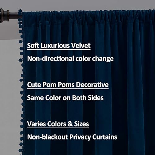 Miniatura 3 de Treatmentex Pom Pom - Cortinas de terciopelo