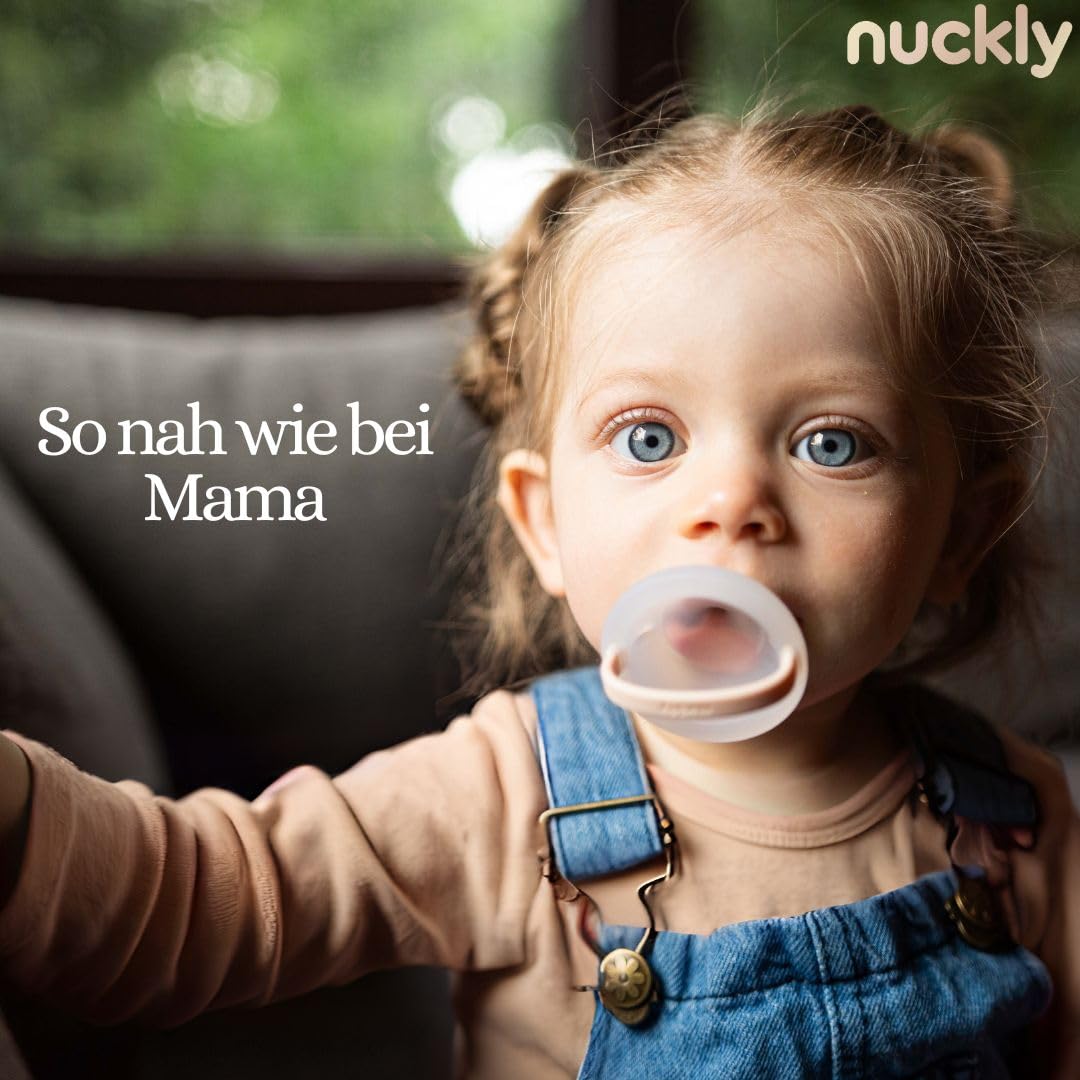 Nuckly NatureSense smoczek przypominający pierś, 1-24 miesięcy, nie zawiera BPA, silikon spożywczy, beżowy, 2 sztuki