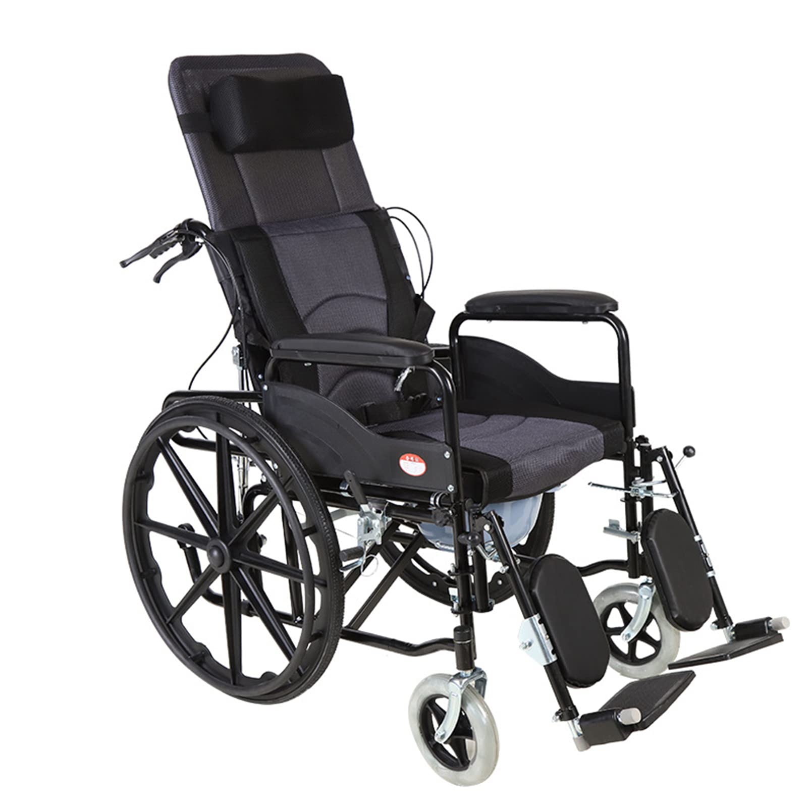 Reclinable Completo, Reclinable De Espalda Alta, Silla De Ruedas Plegable Al Aire Libre