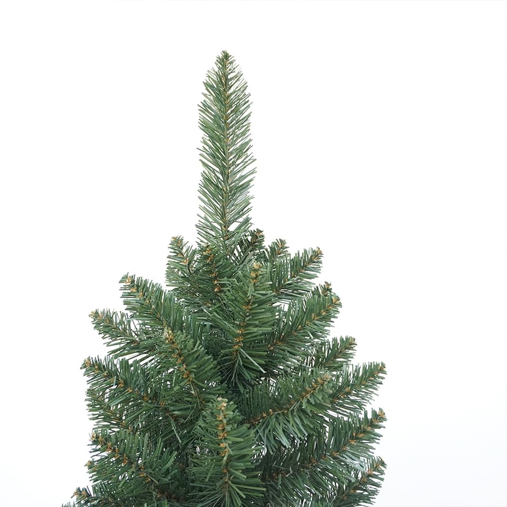 Albero di natale Slim Pino Verde 210CM Superfolto Realistico Apertura Ombrello 58cm diametro (Verde)