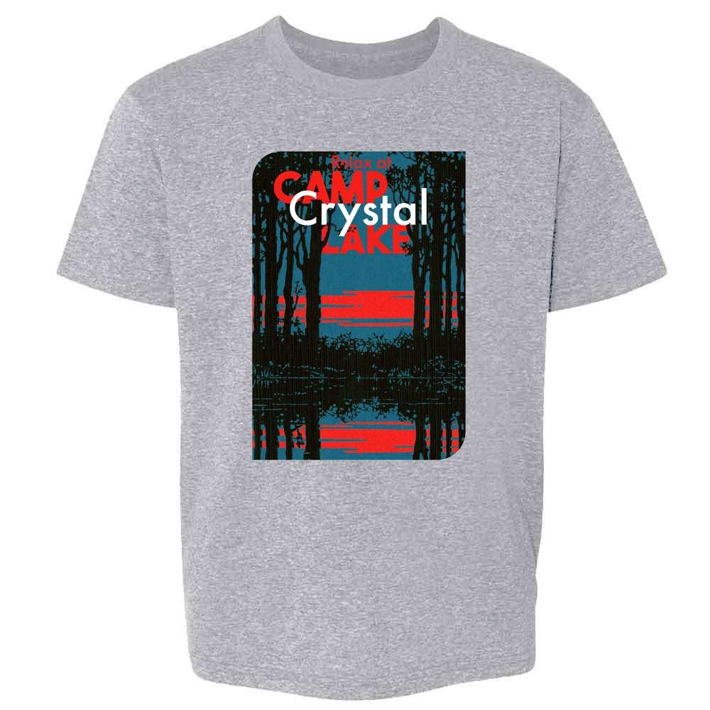 Pop Threads Relax at Camp Crystal Lake Retro Movie Travel Baby Toddler Kids Girl Boy T-Shirt Sport Grey 2T