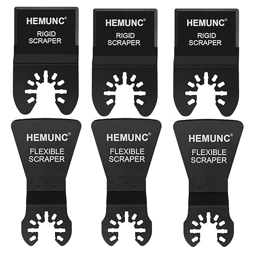 6 Oscillating Tool Scraper Blades Flexible Rigid Scraper Blade, for