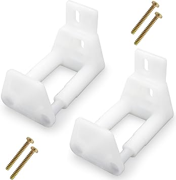 LhyBtm 2 Pack RV Sliding Door Guide, Barn Sliding Door Floor Guide with Screws Adjustable Wall Mount, Fit RV Space, Prevent Door Swinging or Wobbling, White
