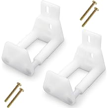 LhyBtm 2 Pack RV دليل الباب المنزلق، دليل أرضية الباب المنزلق للحظيرة مع براغي قابلة للتعديل على الحائط، تناسب مساحة RV، تمنع تأرجح الباب أو تمايله، أبيض