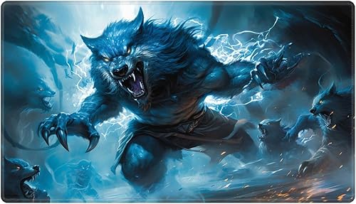 Tapete de juego con zonas para juegos de cartas MTG, alfombrillas de juego mágicas de mesa de 24 x 14 pulgadas, mesa de juego de mesa Commander,