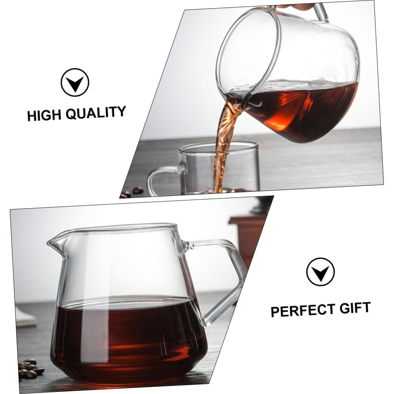 STOBAZA Camping Coffee Kettle 650ml Glass Beaker Multi-use Container for Tea Juice Milk Easy to Hold