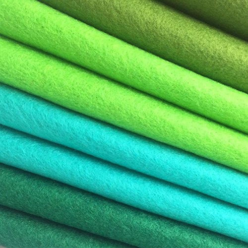 Image of 4pcs Thick 1.4mm Soft Felt Fabric Sheet Assorted Color Felt Pack DIY Craft Sewing Squares Nonwoven Patchwork (92x90cm Green)