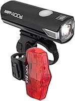 Vista 11 de CATEYE AMPP & ViZ - Kit combinado de luces para bicicleta recargables USB – IPX4 impermeable de alto lumen AMPP Opticube™ LED y luz de seguridad